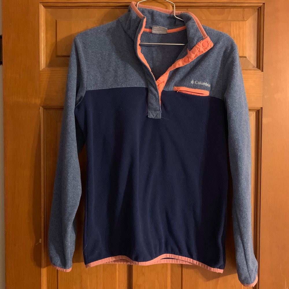 Columbia Blue & Pink Pullover Sweater